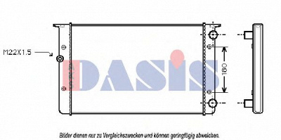 AKS DASIS 041230n -  Радиатор, охлаждение двигателя